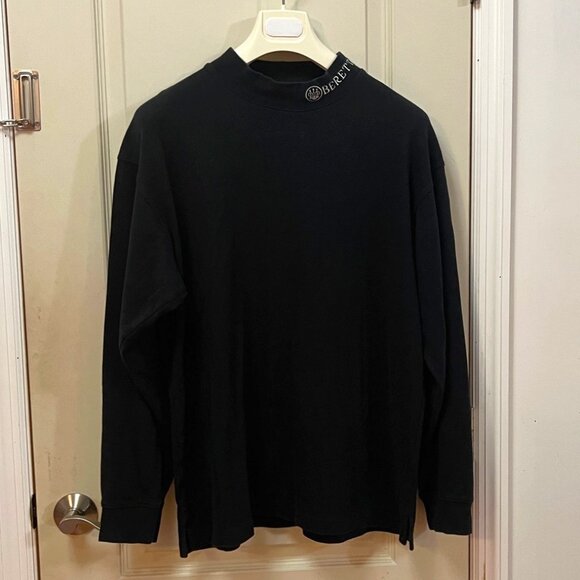 Beretta Men's Size XL100% Cotton L/S Crew Neck T-Shirt. Black - Picture 1 of 5